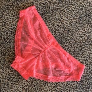 Victoria Secrets neon pink cheeky petite XS sheer panty